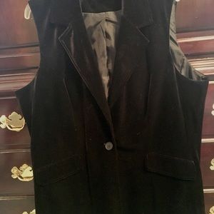 Long velvet vest